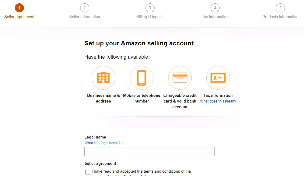 Set up your Amazon selling account