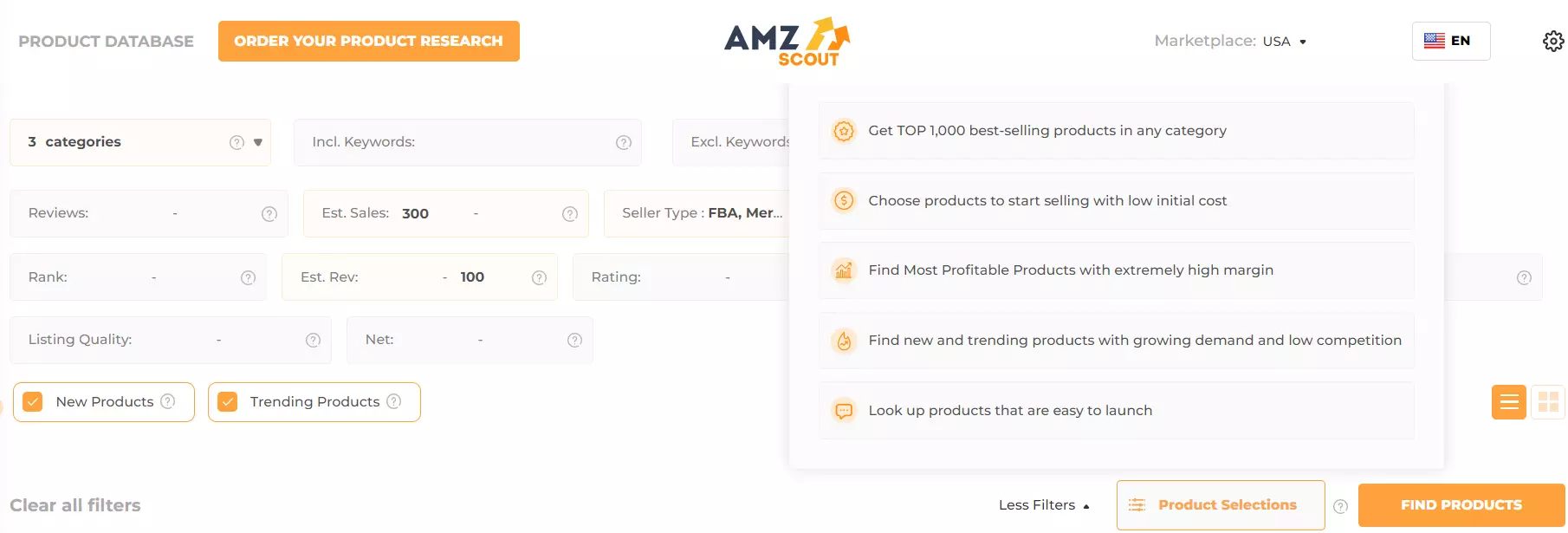 AMZScout Product Research
