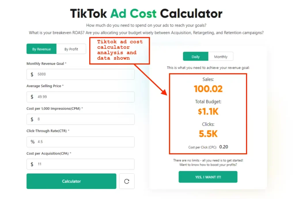 TikTok Ad Cost Calculator by PiPiADS