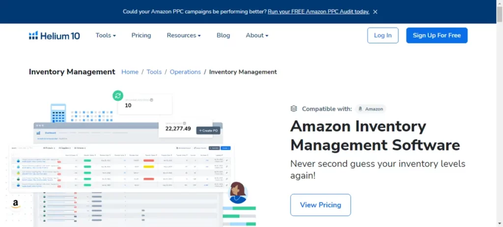 Helium 10 Inventory Management Review