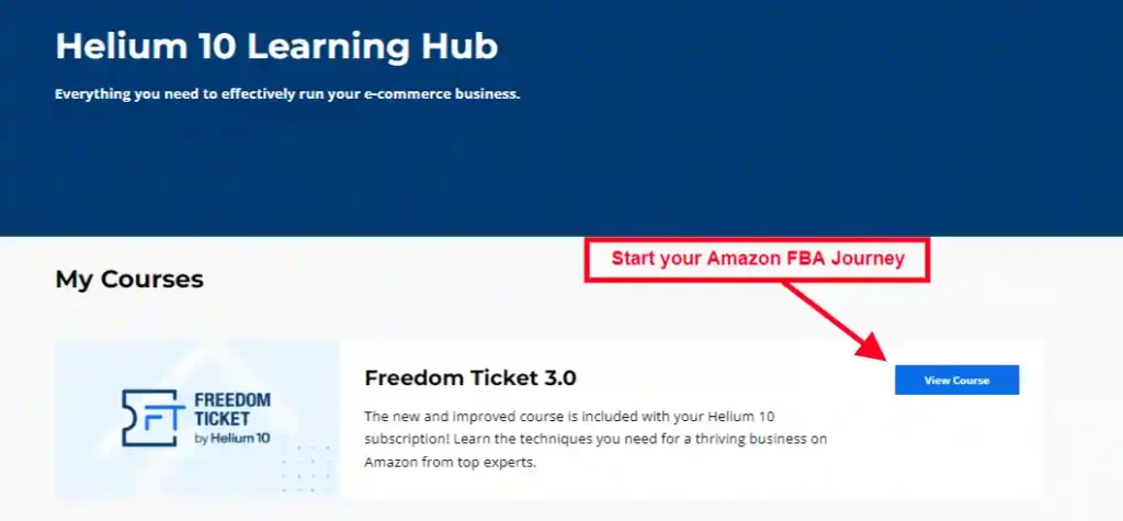 Start your FBA Training with Freedom Ticket