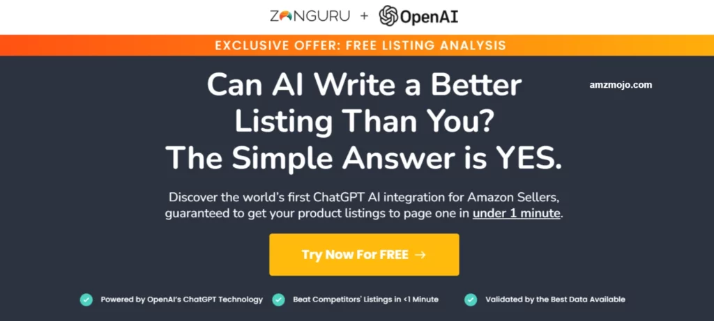 ZonGuru + OpenAI for AI-powered Product Listing