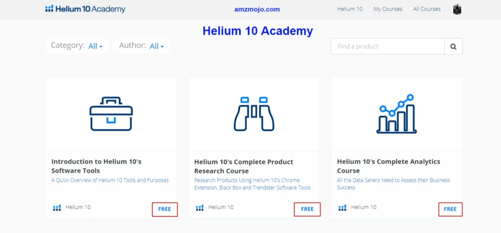 Helium 10 Academy Lessons