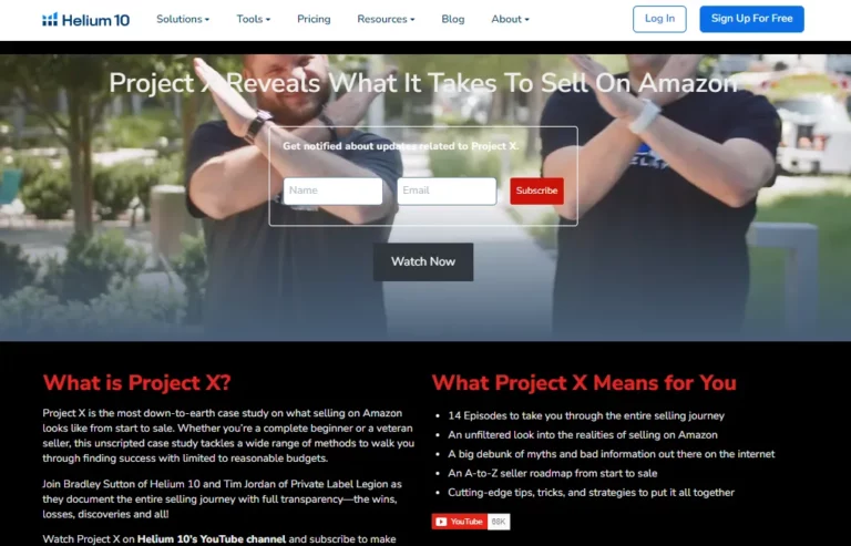 What is Helium 10 Project X? Ultimate Video Series for AMZ Sellers📦