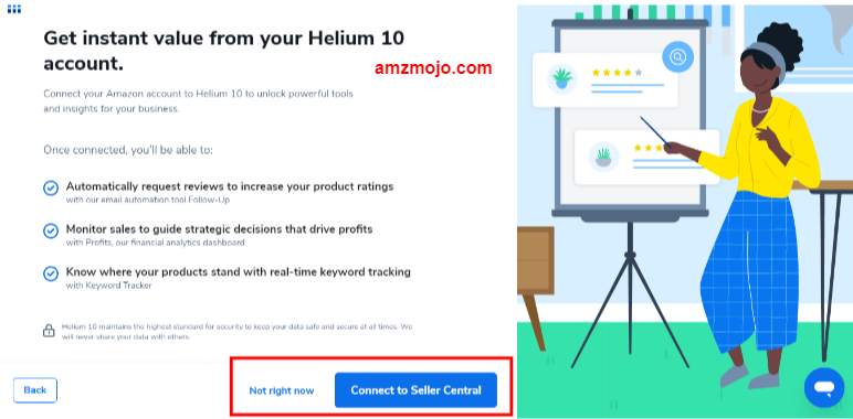 Connect Helium 10 to Amazon seller central 