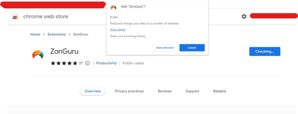 ZonGuru Chrome Extension Install